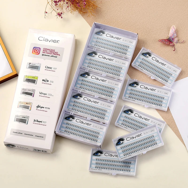 False Eyelash Set Extension Thick Natural-Looking Clumps 10 Boxes