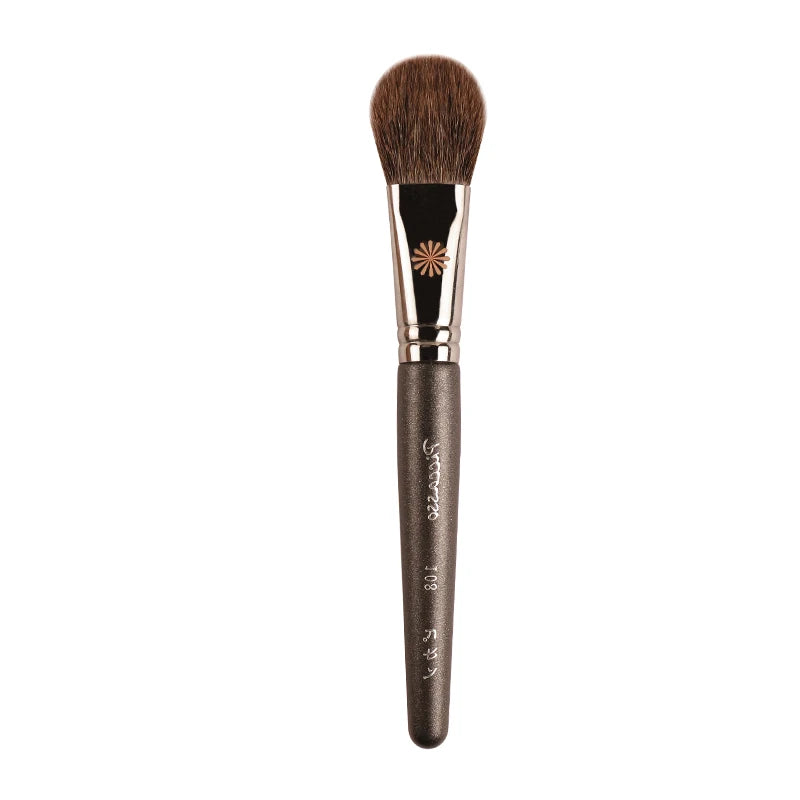 Grey Makeup Brush 108 Blush Brush Soft Fleece Wooden Handle Professional Face Brush