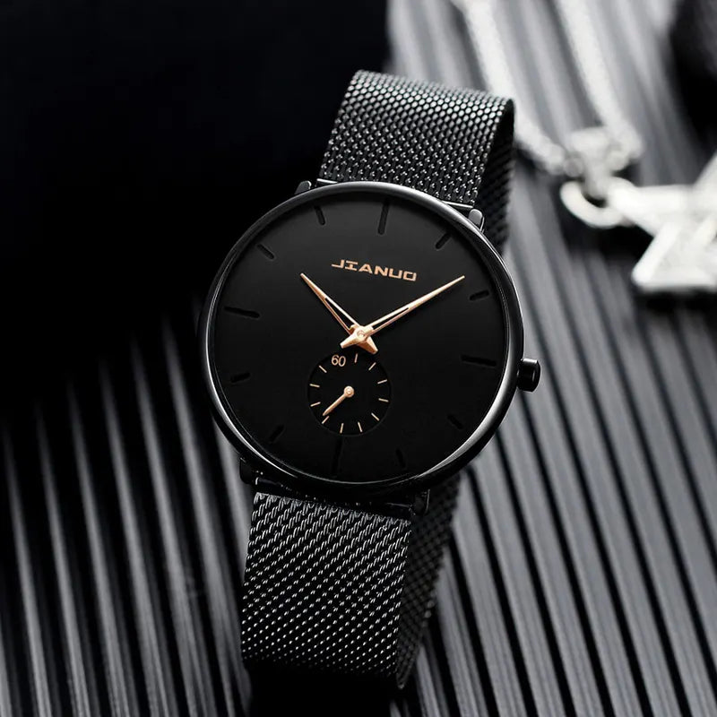 Personalized Men's Mesh Watch - Casual Quartz Watch for Men