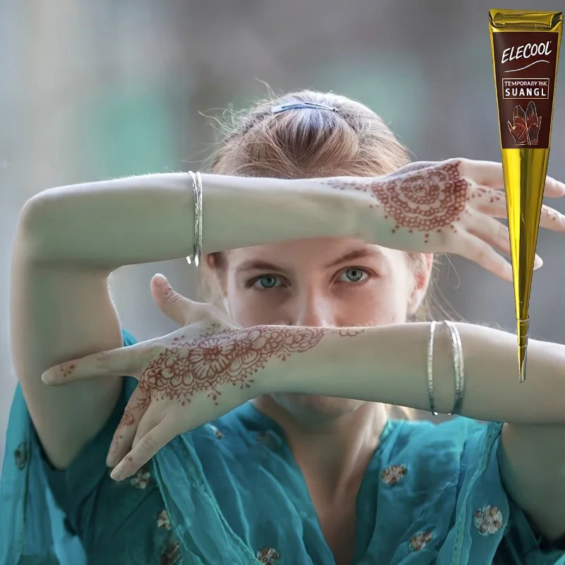 Semi Permanent Henna Body Paint Set Waterproof Temporary Tattoo Kit for Party Festival Cosplay