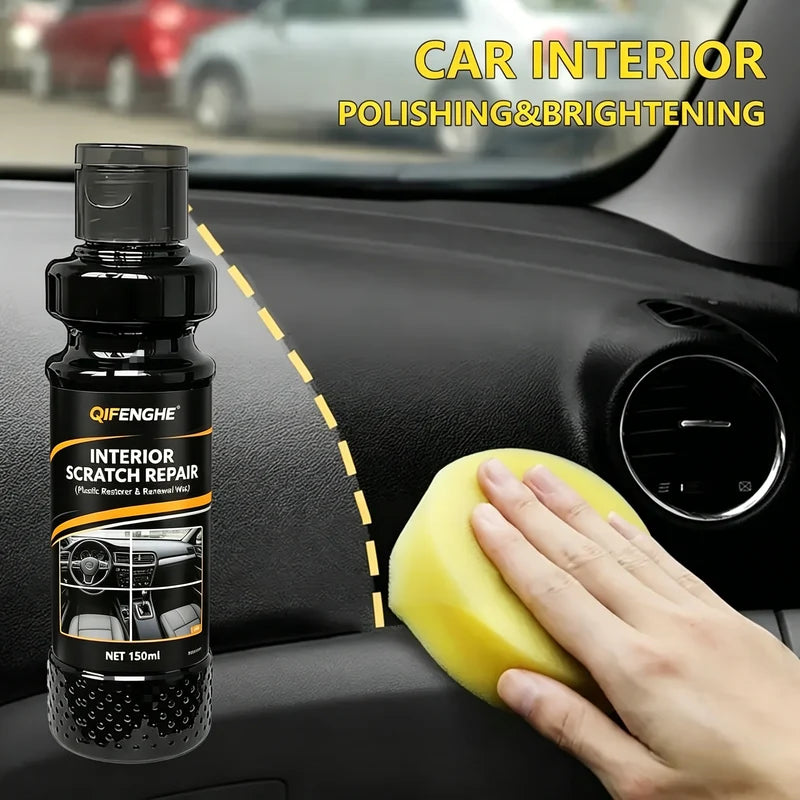 Car Interior Scratch Repair 150ml Plastic Restorer & Wax - Effective Scuff Fix