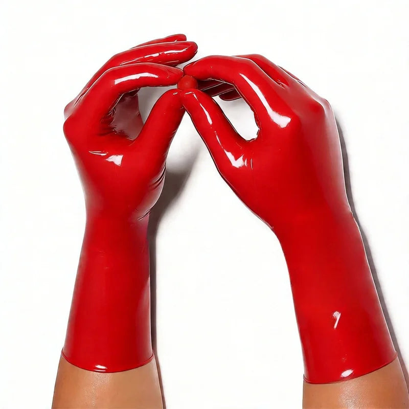 Unisex Latex Gloves Short Costume Accessory for Cosplay & Fashion