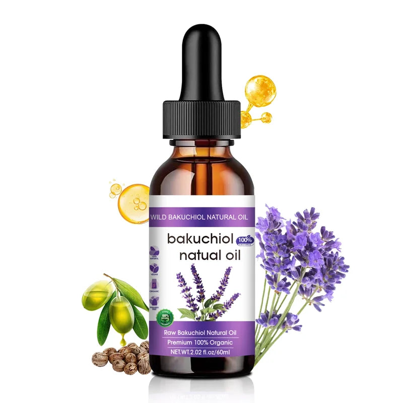 Botanical Anti-Aging Face Oil - Natural Retinol Alternative with Lavender & Bakuchiol, 60ml
