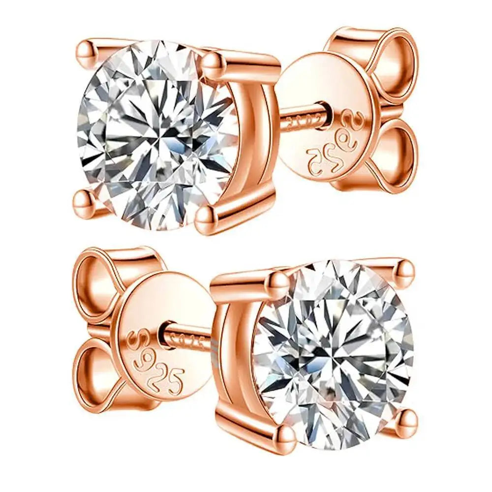2.0ct Moissanite Earrings for Women Lab-Grown Diamond Studs Sterling Silver Jewelry