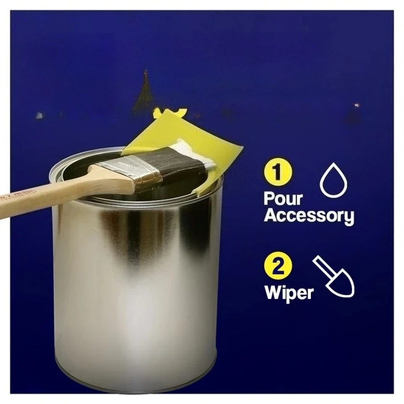 Paint Can Spout with Brush Holder - All-in-One Pouring Accessory for Pint & Quart Cans