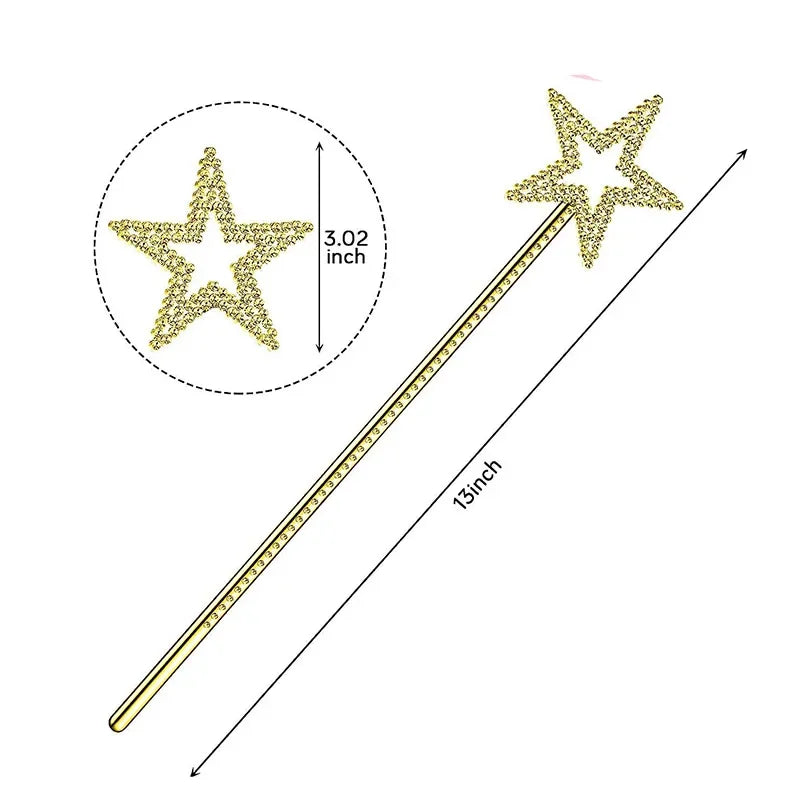 Princess Crown Headband Set Cosplay Prop for Kids Girls Halloween Carnival Accessories