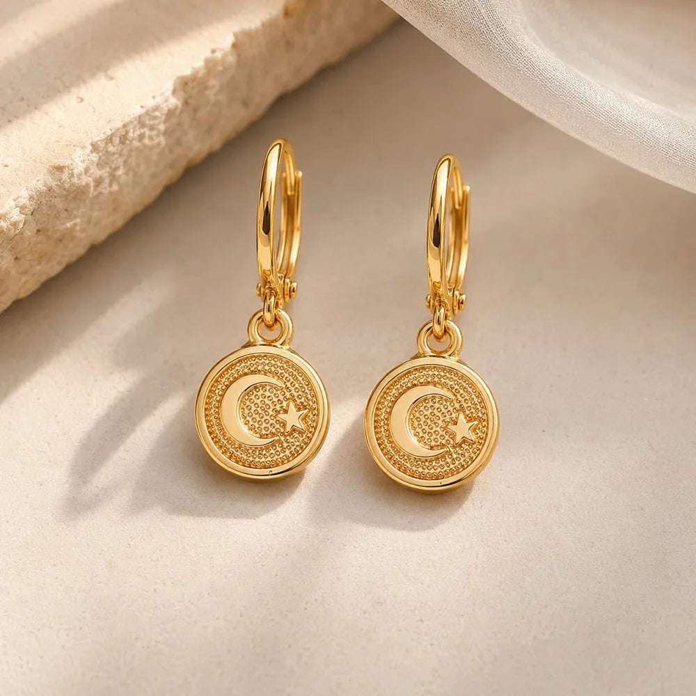 Stainless Steel Animal Dangle Earrings for Women - Gold Plated Butterfly & Dragonfly Jewelry