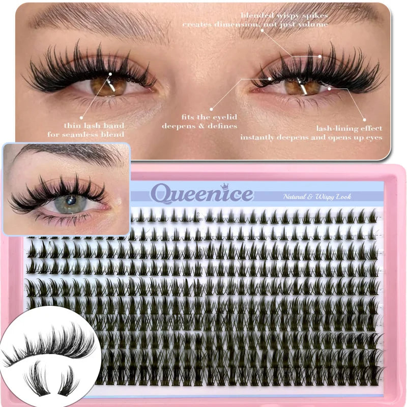 Anime Lash Extensions - Wispy 8-16Mm Cluster & Curly False Eyelashes