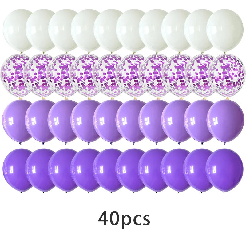 12-Inch Pink Latex Balloons Set for Birthday Party Wedding Decorations - 40 Pieces