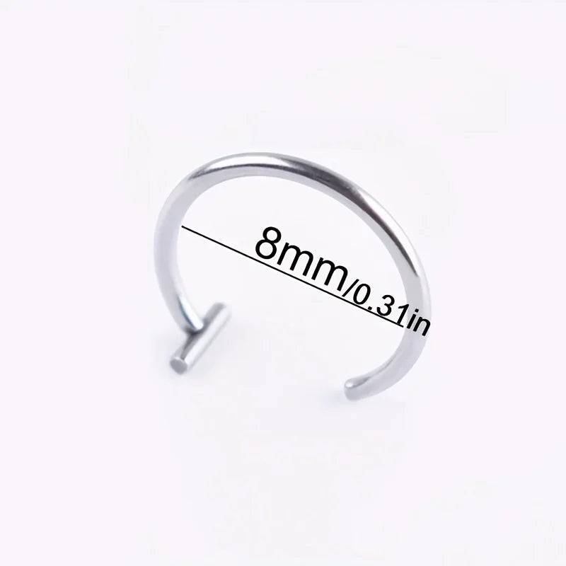 Fake Lip Nose Septum Piercing Rings Body Clip Hoop - Multiple Colors