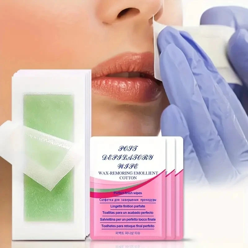 Depilatory Wax Strips for Hair Removal - 10/30/50 Pcs Cold Wax Paper for Face, Body, Arms, Legs
