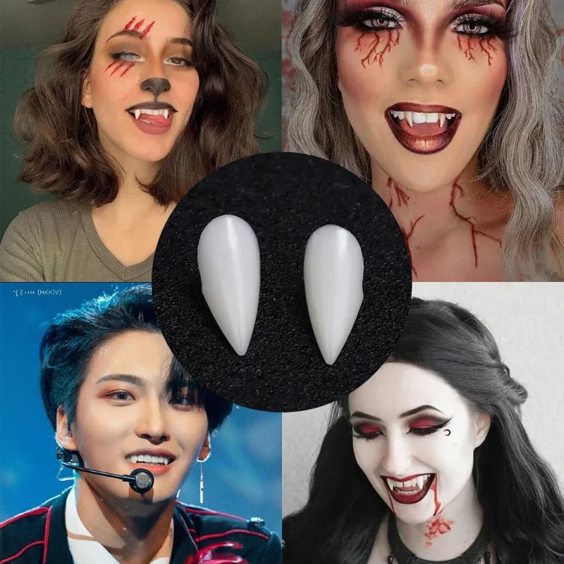 Halloween Vampire Teeth Fangs Prop Set - DIY Costume Cosplay Party Decorations