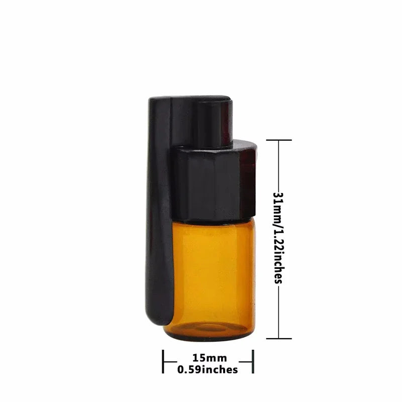Portable Glass Storage Bottle with Spoon and Flip Cap - 36MM & 51MM Containers