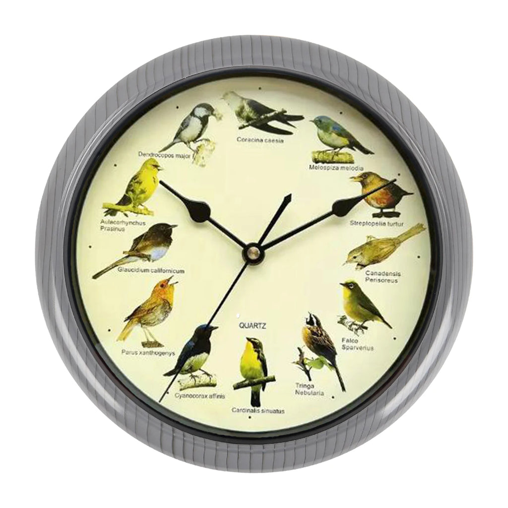 Singing Bird Wall Clock with Sound - Decorative Wall Decor for Home & Office