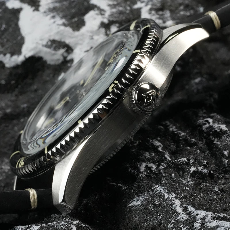 Men's Automatic Mechanical Wristwatch with Luminous Hands Water-Resistant 40mm Case