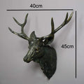 Faux Deer Head Wall Decor - 17 Inch Animal Head Wall Art Handmade Rustic Farmhouse Accent
