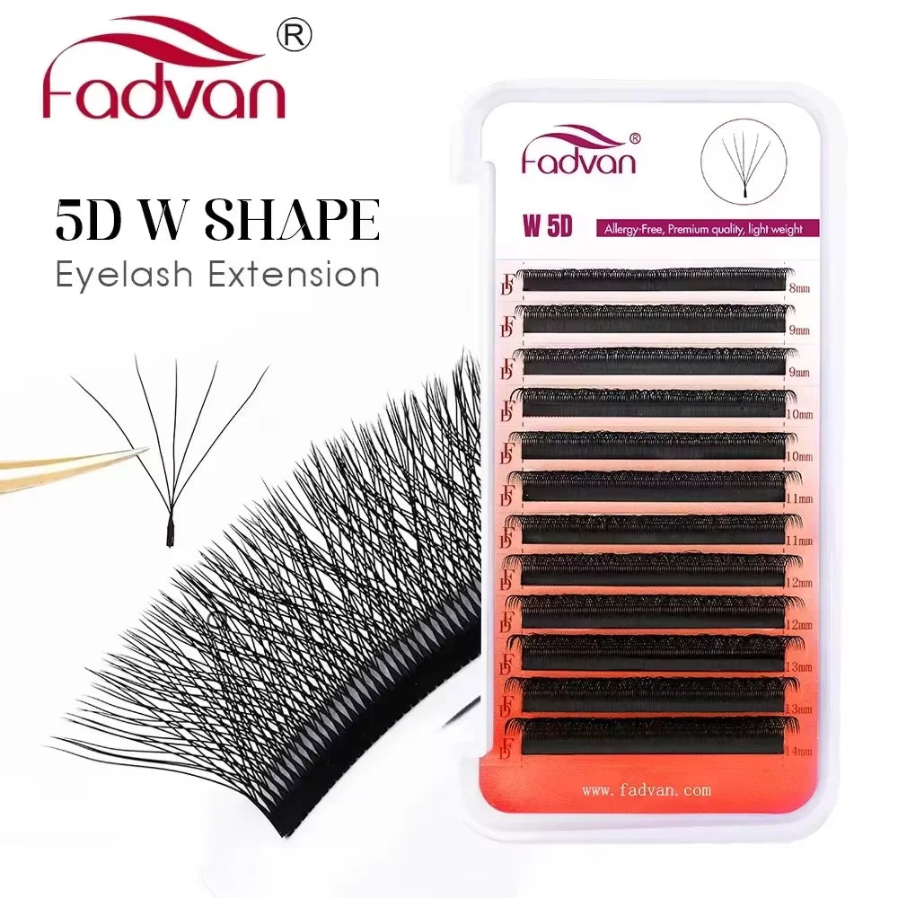 False Eyelash Extensions 5D W-Shape Faux Mink Lashes for Natural Volume
