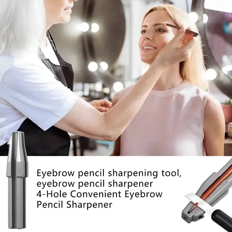 Portable Eyebrow Pencil Sharpener Makeup Tool with Multiple Colors - Compact Cosmetic Pencil Sharpening