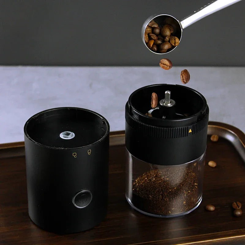 Portable USB Coffee Grinder - Professional Ceramic Burr Mill with Rechargeable Battery