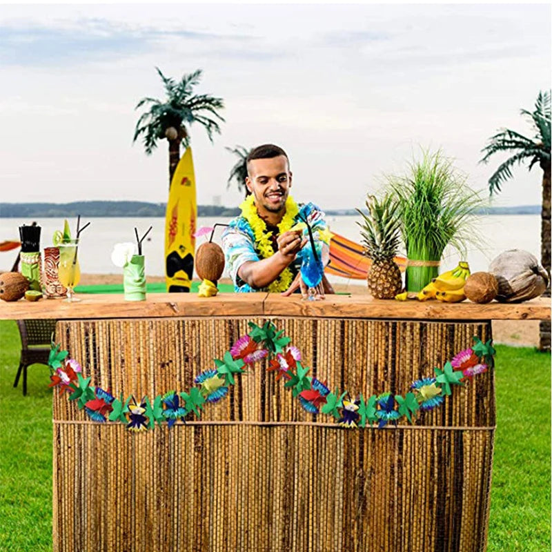 Hawaii Tropical Wreaths and Ribbons Decor for Summer Beach Party Home Decor
