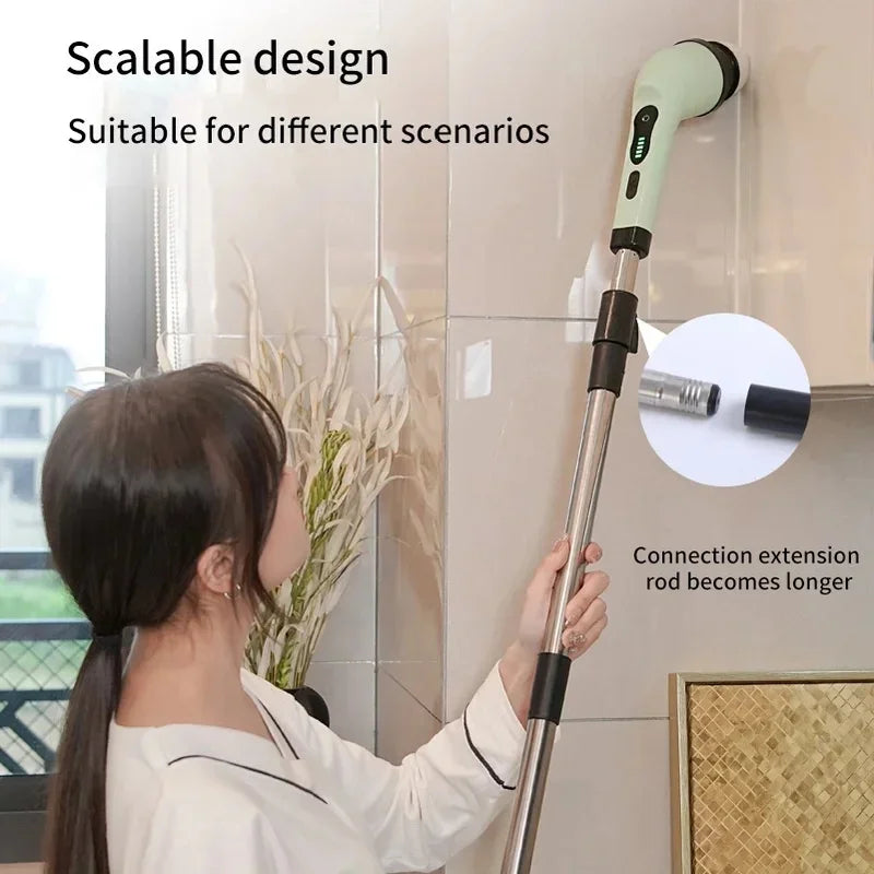 Cordless Electric Spin Scrubber Multi-Purpose Cleaning Brush for Kitchen Bathroom