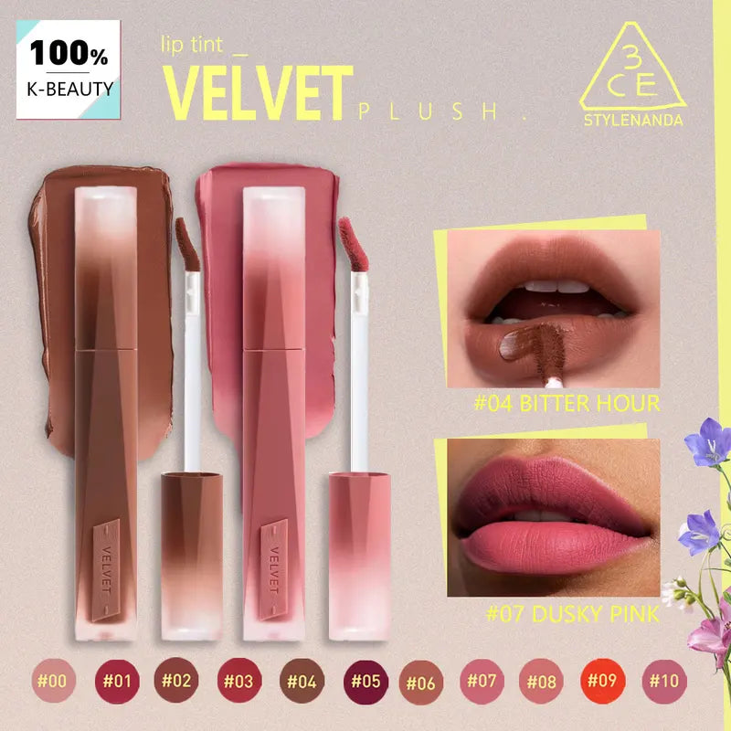 Velvet Lip Tint Plush - Non-Smudge, Silky Matte Lip Color, 4g