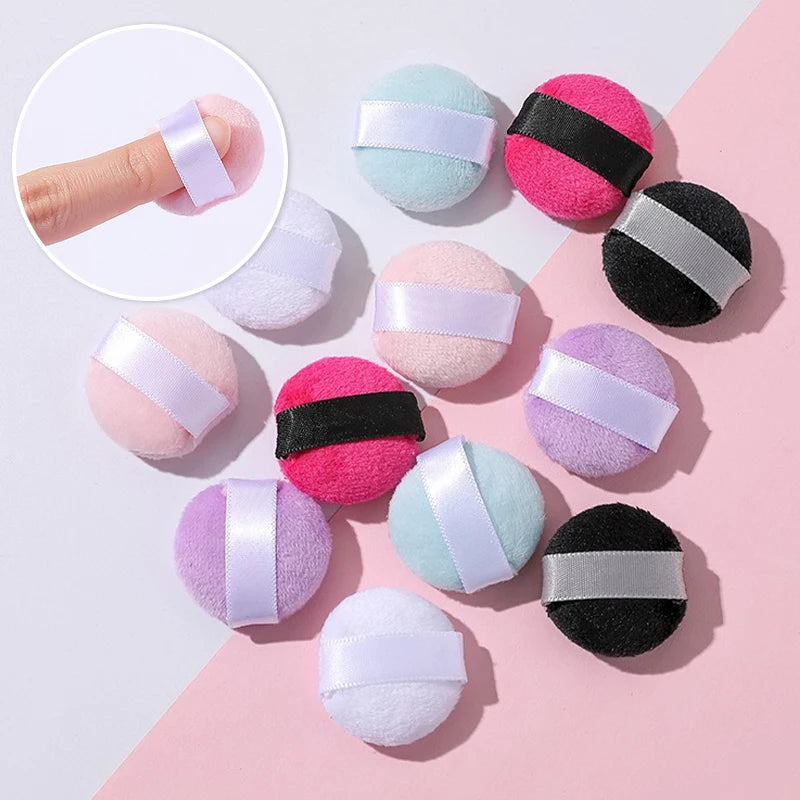 Velvet Mini Finger Puff Makeup Powder Sponge Face Concealer Blender Cosmetic Tool