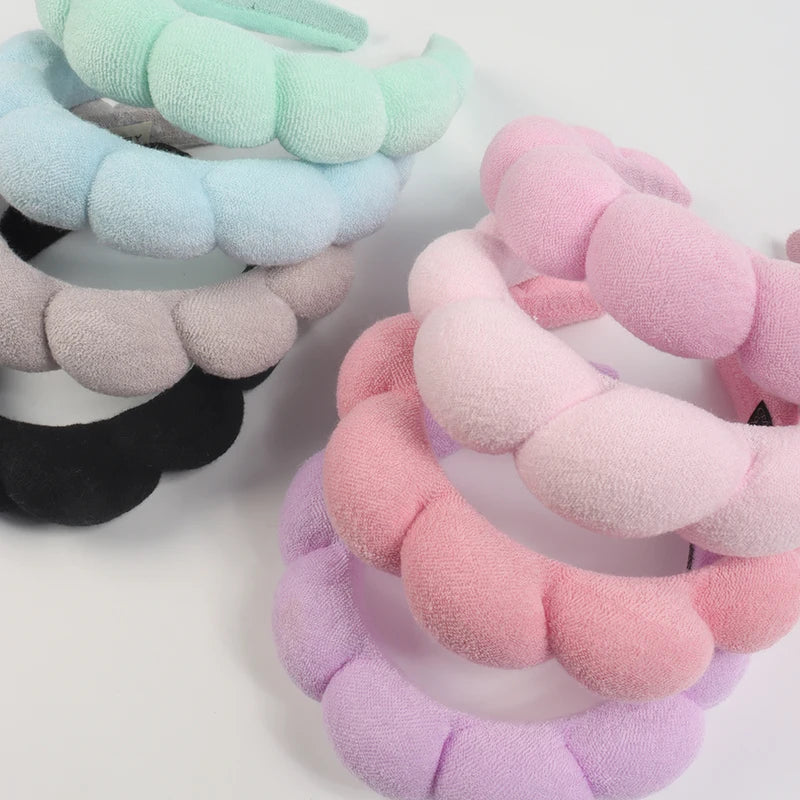 Microfiber Washing Wristbands & Headbands Set for Face & Body Care