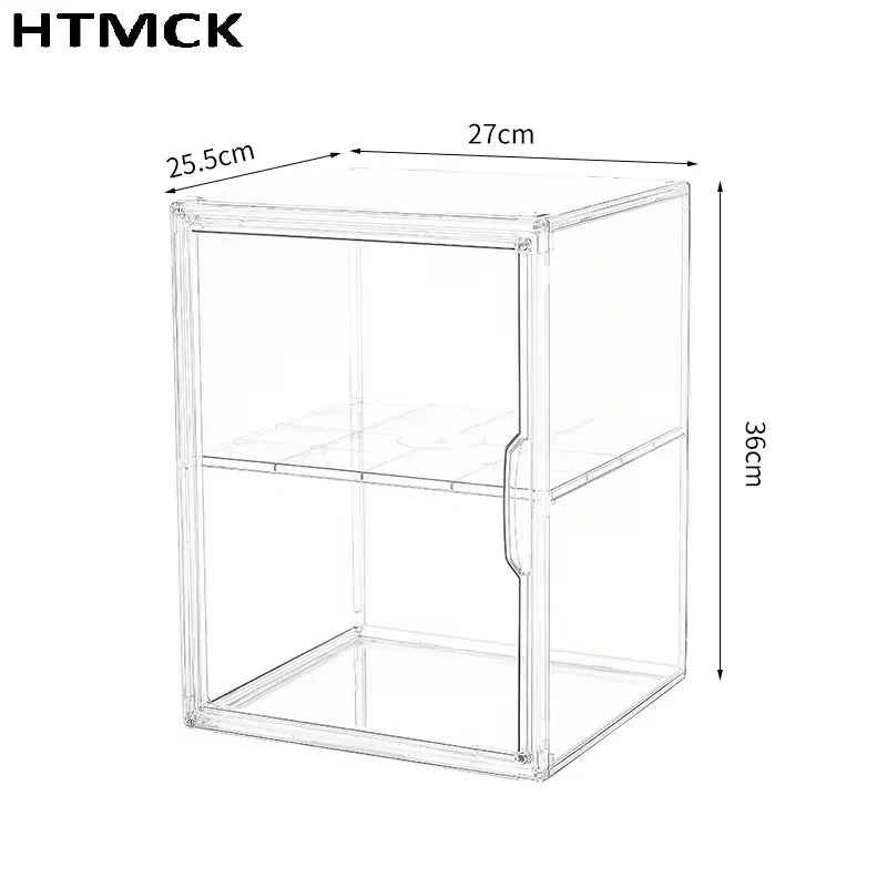 Clear Foldable Display Case for Collectibles Dustproof Storage Organizer Box