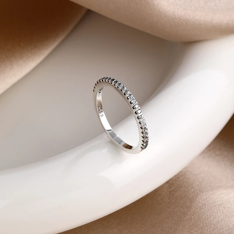 Elegant Silver Heart Moon & Star Ring for Women - Size 6-9, Luxury Jewelry