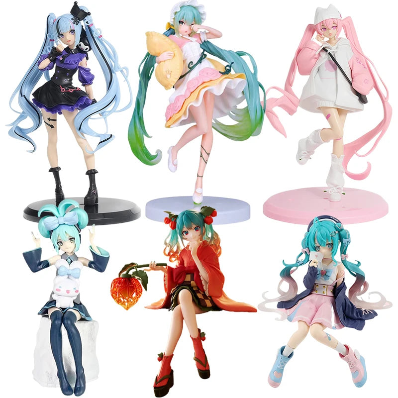Anime Goddess Hatsune Miku PVC Figure - Handmade Cute Cherry Model, Collectible Decor