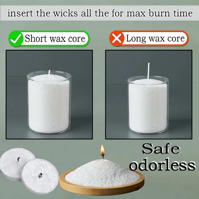 1Lb Candle Making Wax Kit with Decorative Snowflake & Ice Flower Molds - DIY Scented Candles Supplies