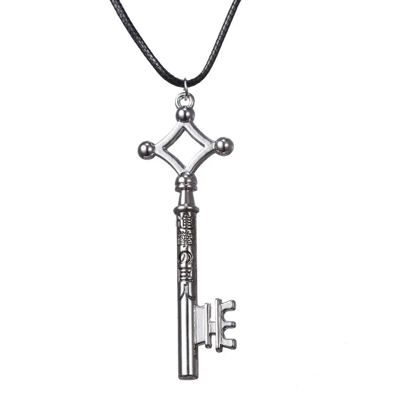 Attack On Titan Necklace Eren Key Pendant Anime Jewelry for Men