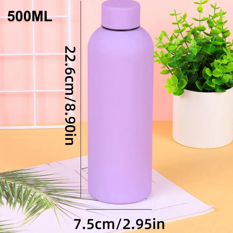 Insulated Stainless Steel Thermos Cup - 500/750ML Outdoor Sports Water Bottle