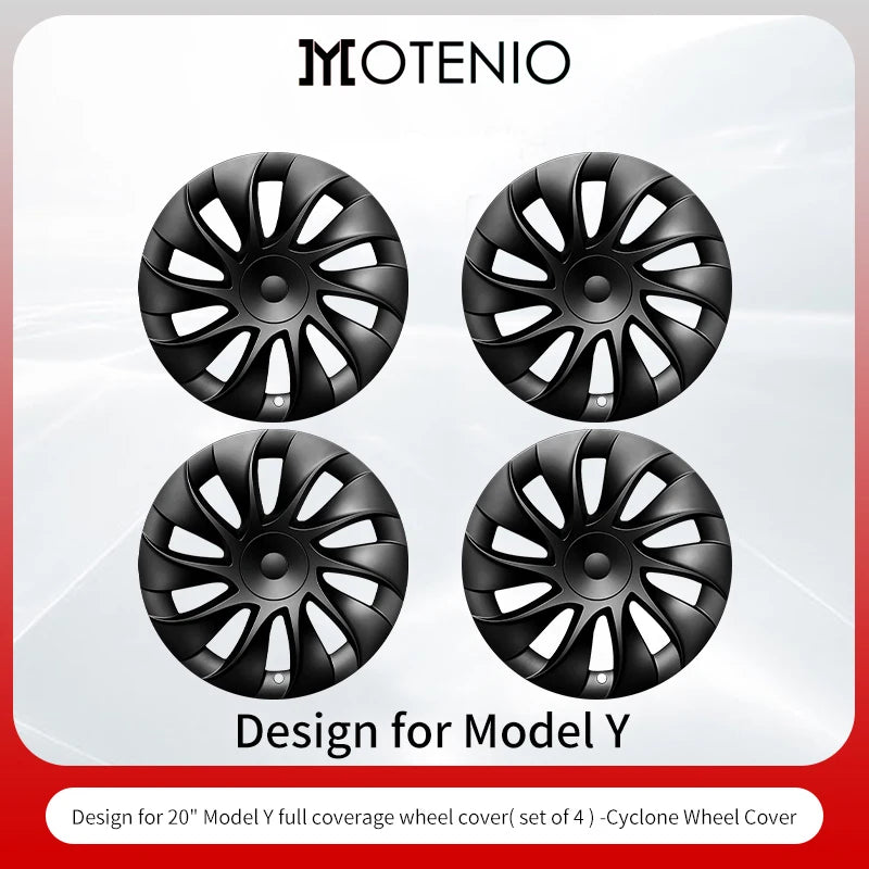 4PCS Wheel Cover Hubcaps for Tesla Model Y 2020-2024 20 Inch Full Cover Replacement