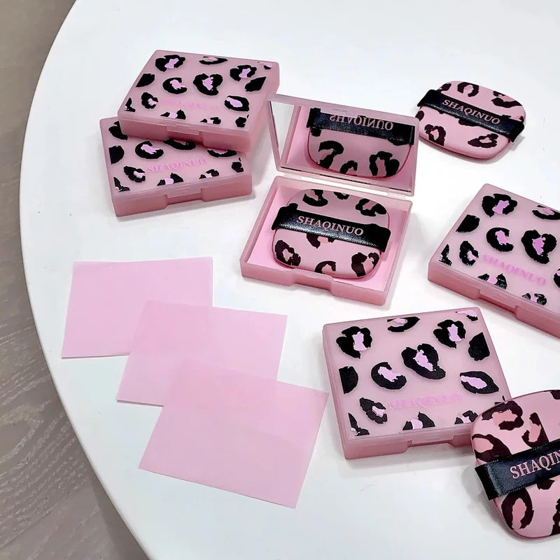 Facial Oil Absorbing Blotting Paper 100 Sheets with Mirror & Storage Box