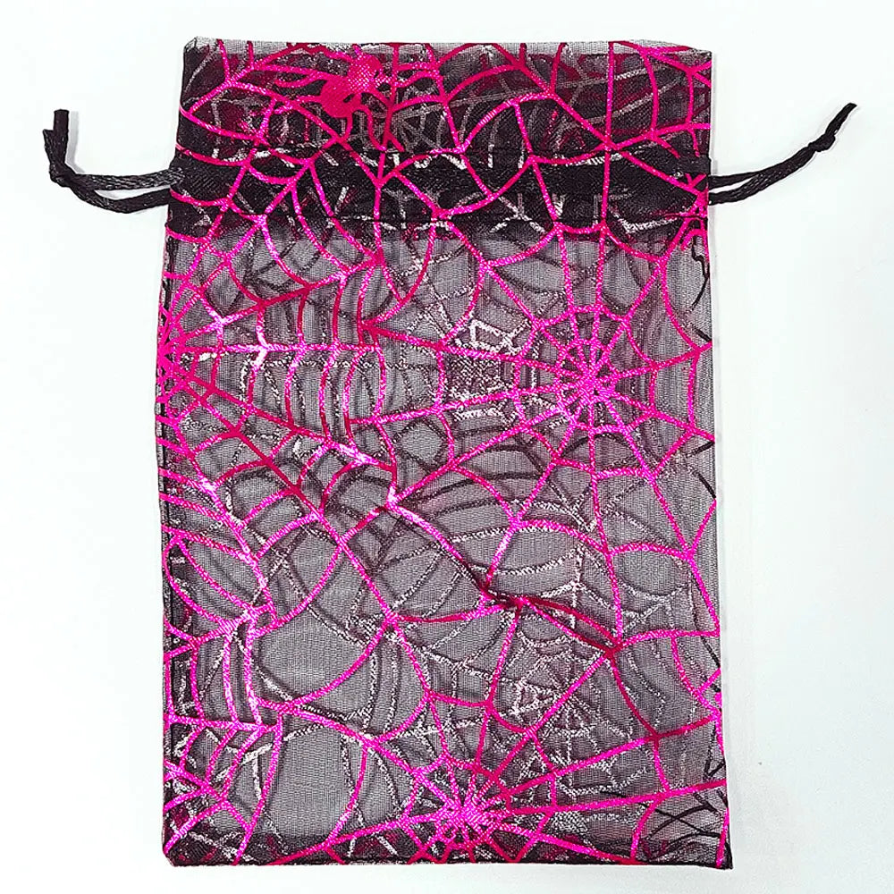 Colorful Halloween Organza Gift Bags with Drawstring - Bulk Pack of 25/50/100 pcs