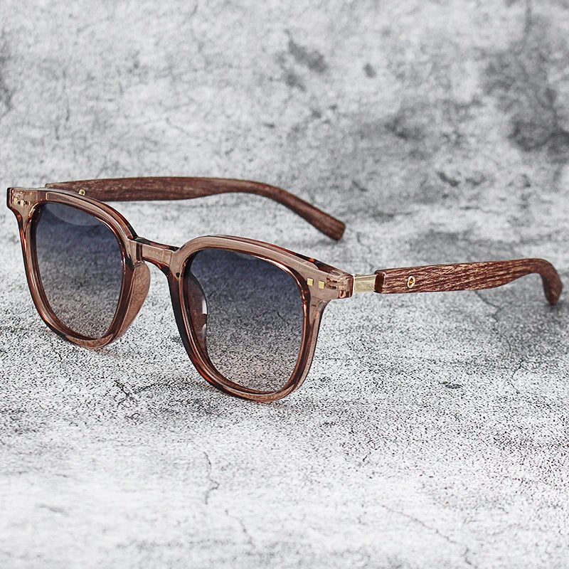 Men's Vintage Square Sunglasses - Classic UV Protective Eyewear for Driving & Casual Wear