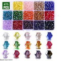 Multi-Faceted Glass Bead Set for Jewelry Making - 3 4 6mm Bicone Crystal Beads