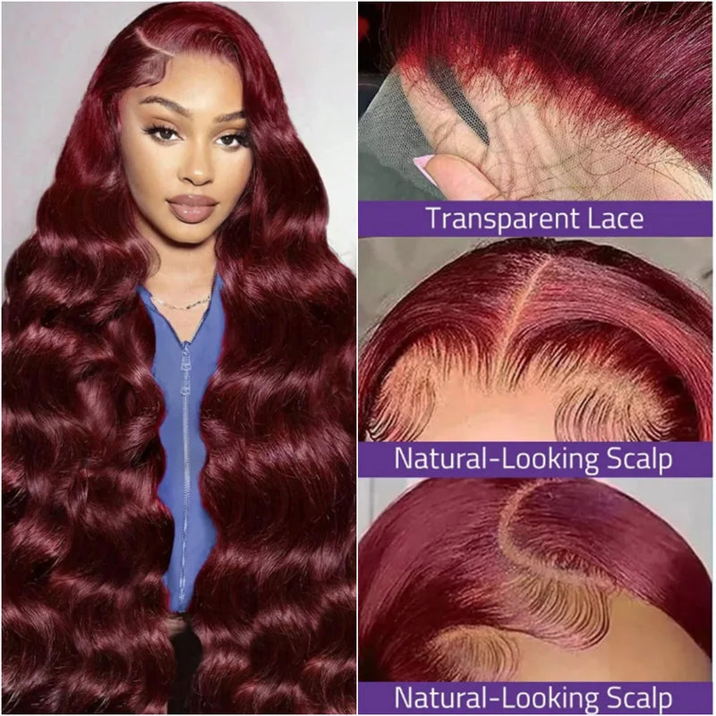 Human Hair Wig 13x4 13x6 HD Transparent Lace Front Wigs Pre-Plucked 200-220 Density