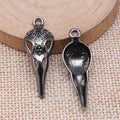 Skull Bead Charms 10pcs DIY Jewelry Making Zinc Alloy 35x13mm - Multiple Colors