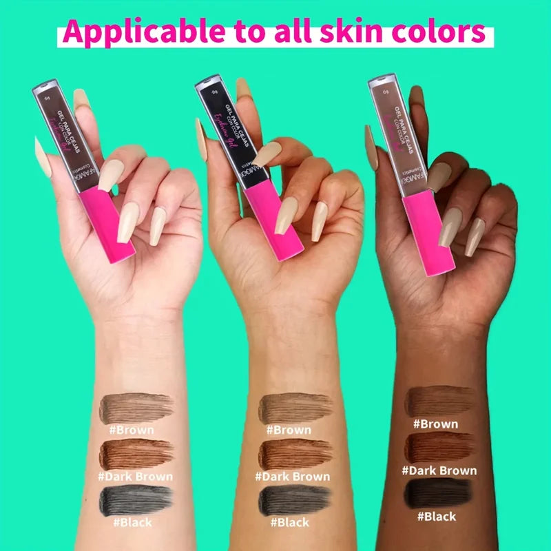 Waterproof Tinted Brow Gel Kit with Clear Brow Glue & Long-Lasting Finish