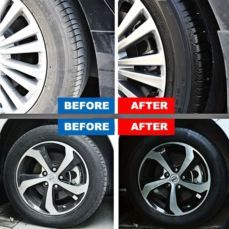 Car Tire Shine & Retread Wax - Durable Anti-Aging Gloss Enhancer, 150g