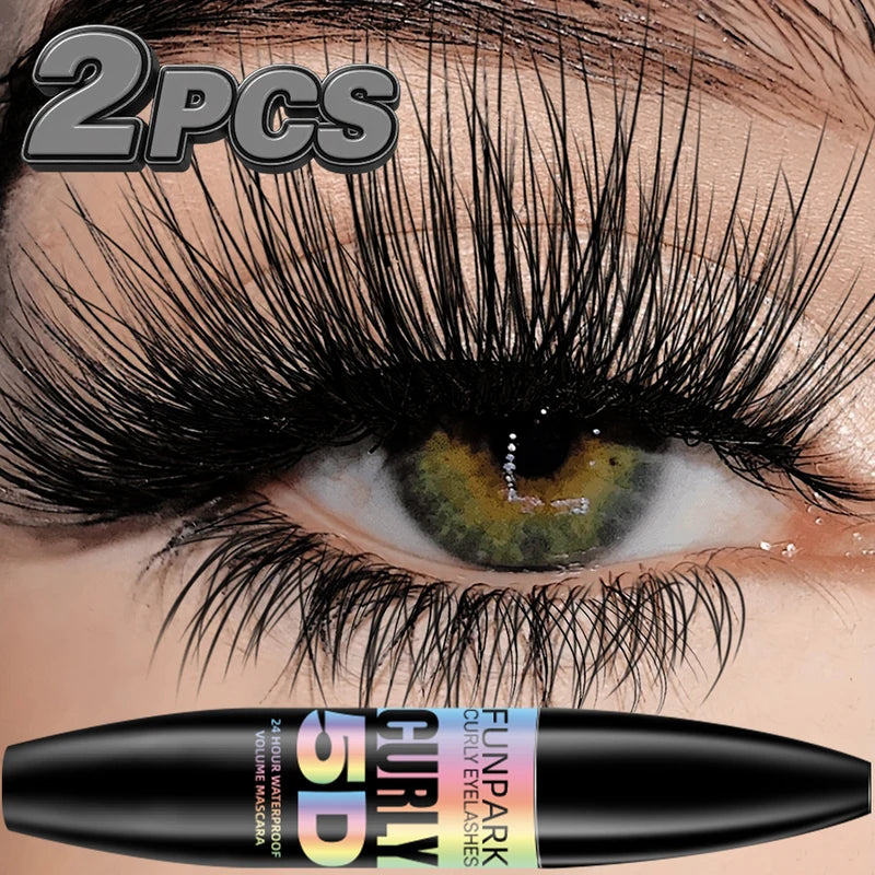 Waterproof 5D Eyelash Mascara - Long Lasting Curl & Volume for Women