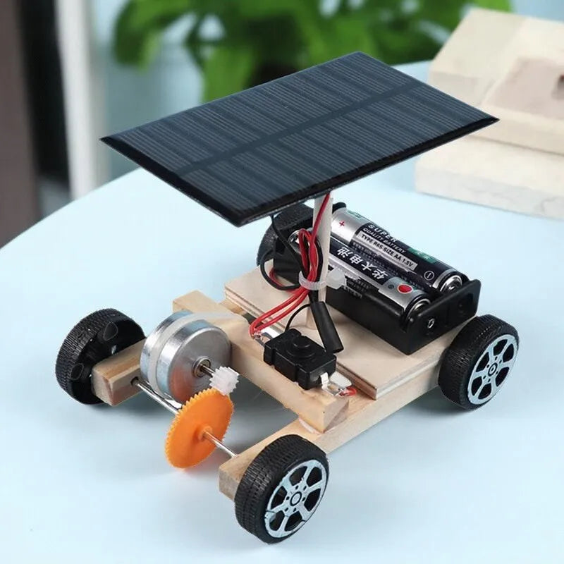 DIY Solar Electric Vehicle Science Kit - Educational Puzzle for Kids 6+