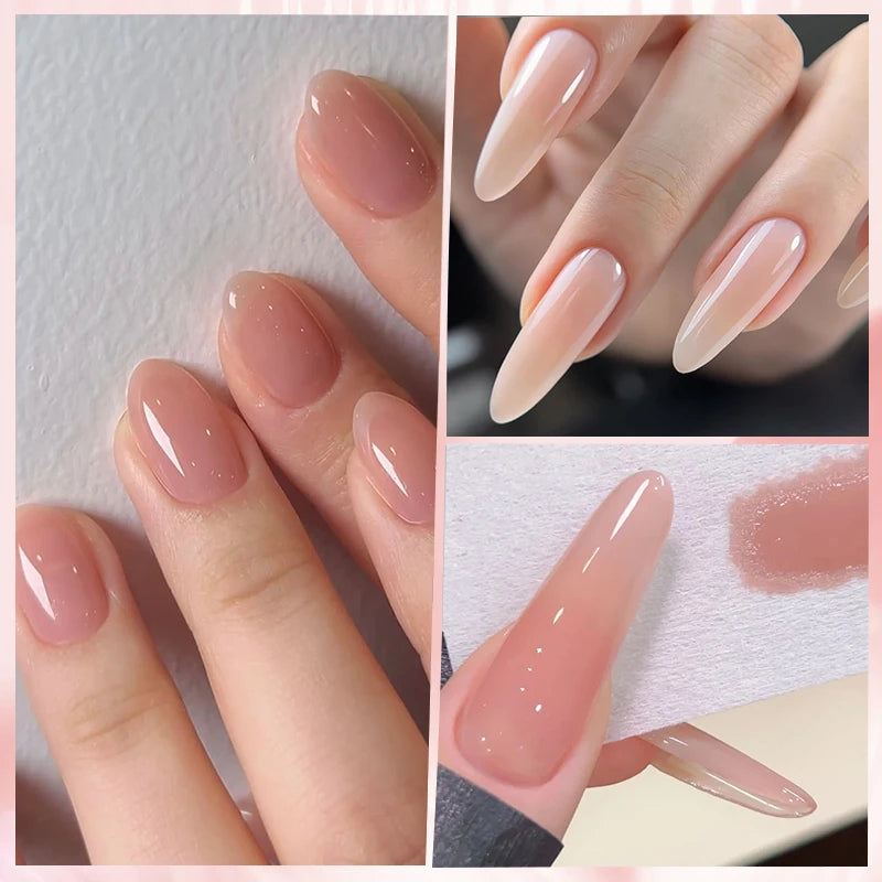 10ml Gel Nail Polish - Transparent Pink, Nude, Red & More for Salon & Home