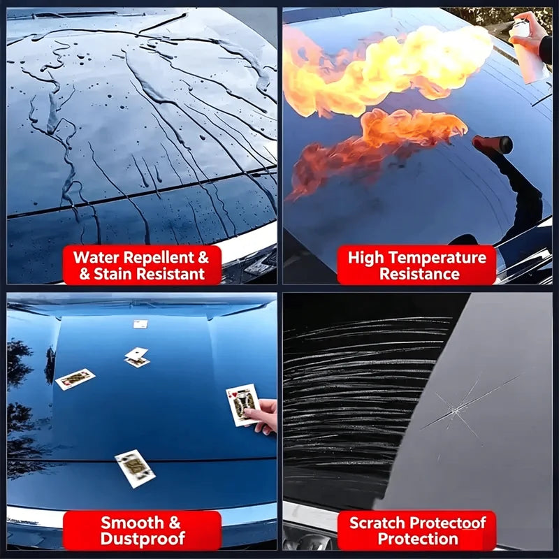 Car Coating Spray with Quick Effect & Scratch Protection - Vehicle Wax & Glass Cleaner