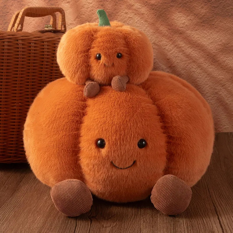 Cute Cartoon Pumpkin Plush Toy - Halloween Decor & Holiday Throw Pillow