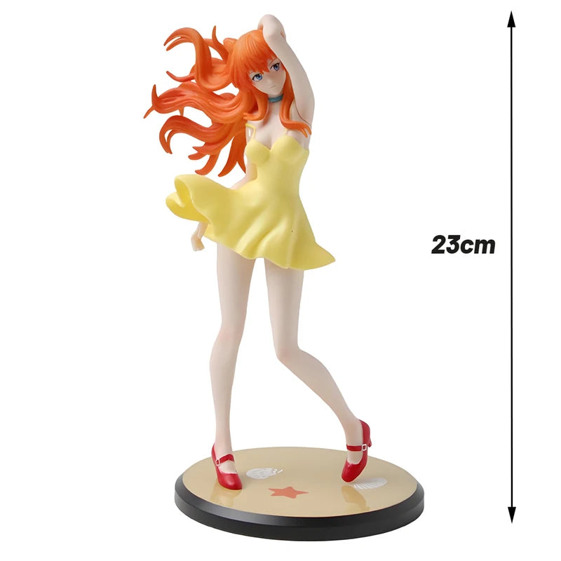 23cm Anime Asuka Langley Soryu Action Figure Toy Collectible Desktop Decor