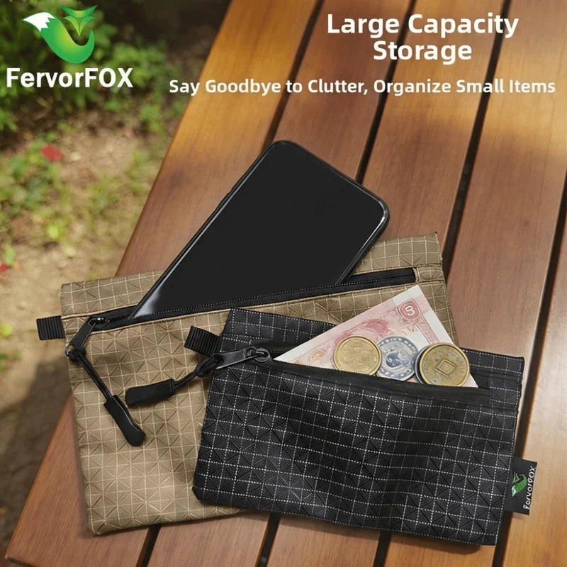 Waterproof Outdoor Storage Bag with Rope and Zipper, Lightweight & Wear-Resistant Organizer